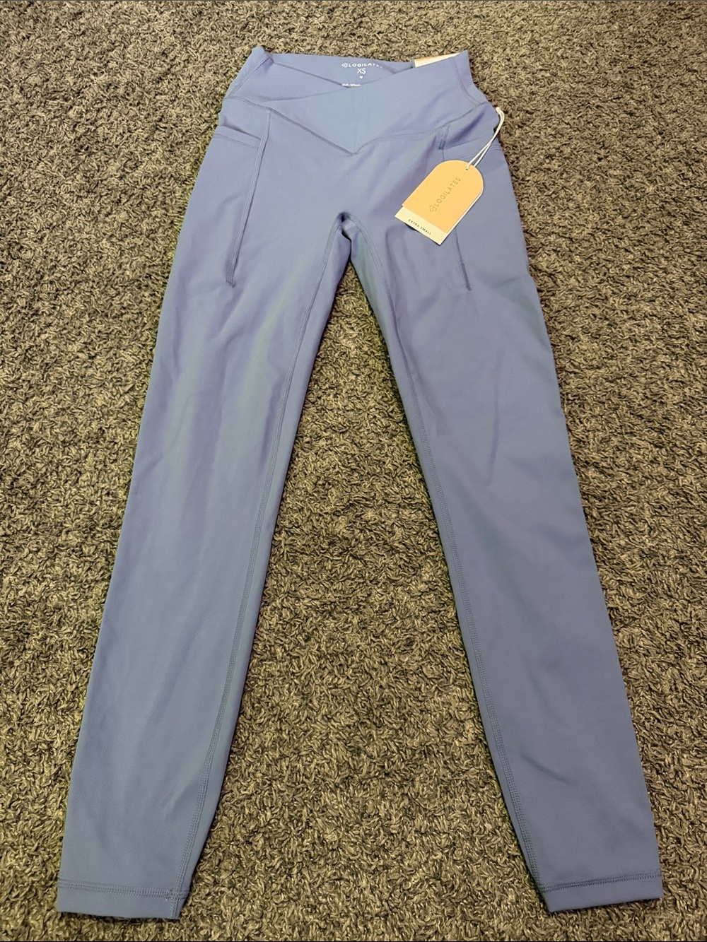 Blogilates Lavender High-Rise V-Waist Leggings with Side Pockets